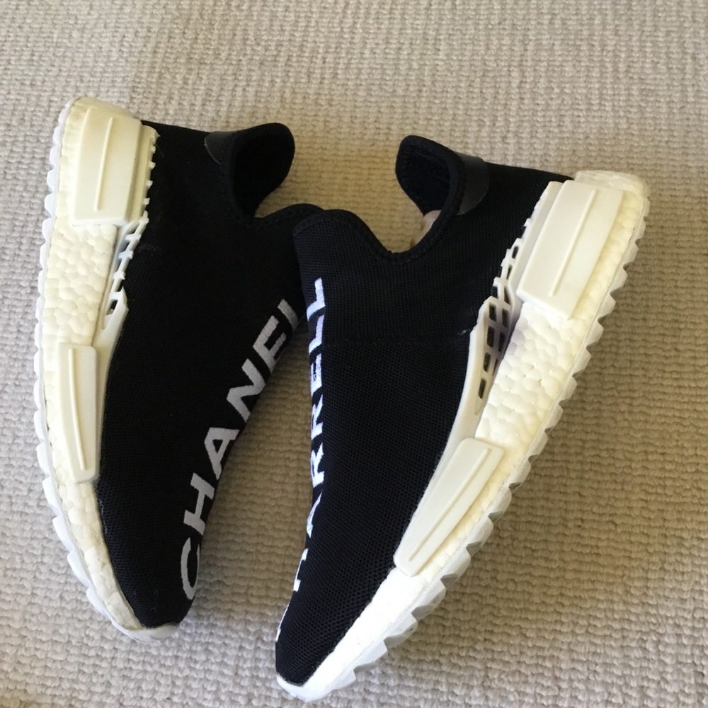 Pharrell x Channel adidas Black and White Athletic Shoe - Picture 3 of 12